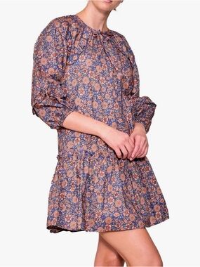 Anthropologie Melloday Print Poplin Babydoll Dress. NWT. Size Large